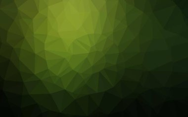 Koyu yeşil vektör üçgen şablon.