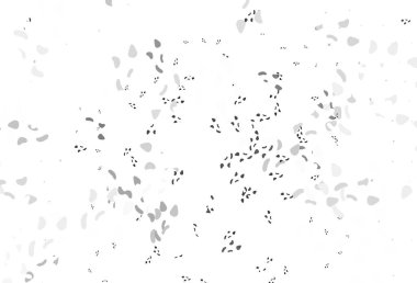 Açık gümüş, rastgele şekilli gri vektör dokusu. Rastgele şekillerle soyut tarzda dekoratif tasarım. Duvar kağıtları için zarif tasarım.