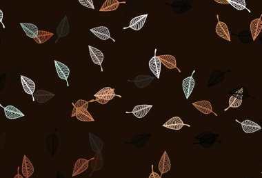 Açık Turuncu vektör karalama kapağı. Yapraklı modern geometrik soyut çizim. Web sitesi için dokulu desen.