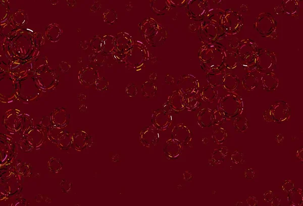 Светло Розовая Желтая Векторная Компоновка Кружочками Размытые Пузыри Абстрактном Фоне — стоковый вектор