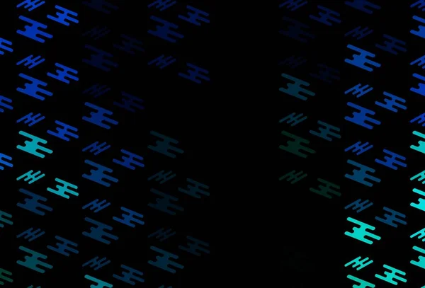 Dark Blue Zelené Vektorové Pozadí Přímkami Rozmazaný Dekorativní Design Jednoduchém — Stockový vektor