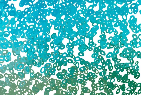 浅蓝色矢量覆盖斑点 图解与一组闪亮的彩色抽象圈 你的品牌书模板 — 图库矢量图片