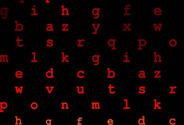 Dark Red Vector Layout Latin Alphabet Shining Illustration Abc Symbols — Stockvektor