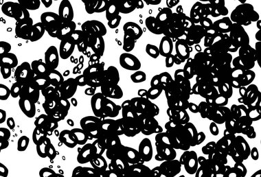 Black and white vector background with bubbles. Illustration with set of shining colorful abstract circles. Design for posters, banners.