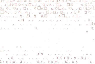 Light Red vector layout with circle spots, cubes. Decorative design in abstract style with circles, rectangles. Design for posters, banners.