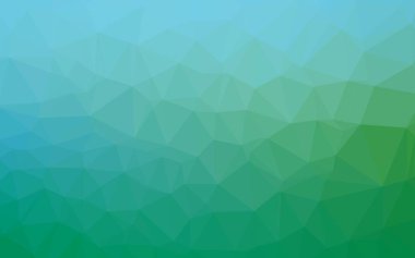 Açık Mavi, Yeşil vektör üçgen mozaik örtüsü.