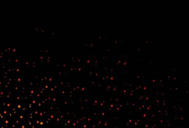 Dark yellow, orange vector pattern in polygonal style with circles. Decorative design in abstract style with lines, dots, cubes. Template for wallpapers.