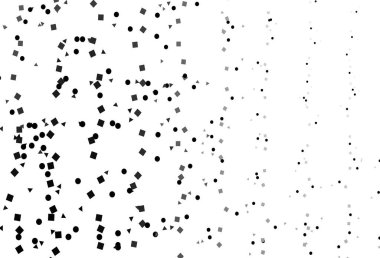 Light Silver, Gray vector backdrop with lines, circles, rhombus. Decorative design in abstract style with lines, dots, cubes. Pattern can be used for websites.