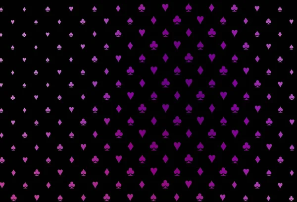 Dark Purple Vector Layout Elements Cards Colorful Gradient Signs Hearts — Vetor de Stock