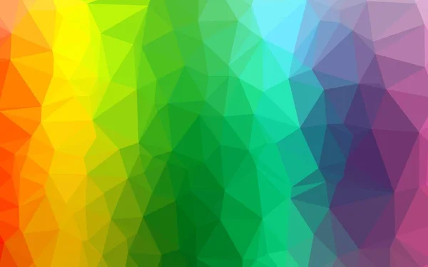 Licht Multicolor Regenboog Vector Veelhoekig Patroon — Stockvector