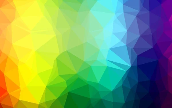 Light Multicolor Rainbow Vektor Abstrakt Polygonal Omslag — Stock vektor
