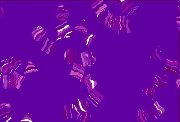 浅紫色矢量纹理在多风格与圆形 立方体 装饰设计的抽象风格与线条 立方体 壁纸模板 — 图库矢量图片