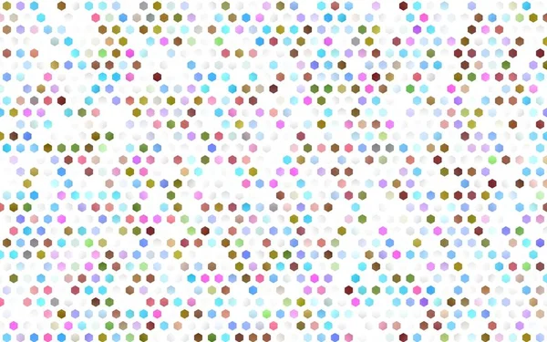 Lumière Multicolore Modèle Vectoriel Arc Ciel Style Hexagonal — Image vectorielle