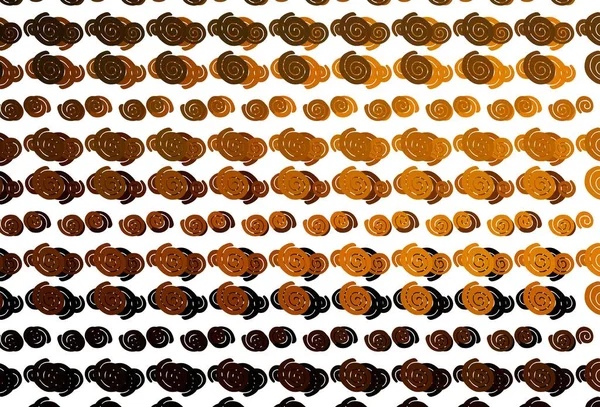Світло Оранжевий Векторний Візерунок Формами Бульбашок Сучасна Градієнтна Абстрактна Ілюстрація — стоковий вектор