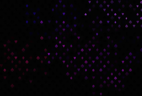 Σκούρο Μωβ Διάνυσμα Πρότυπο Σύμβολα Πόκερ Εικονογράφηση Σετ Καρδιών Μπαστούνι — Διανυσματικό Αρχείο