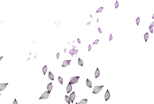 Light Purple Vector Doodle Layout Pattern Gradient Colorful Leaves Natural — Stock Vector