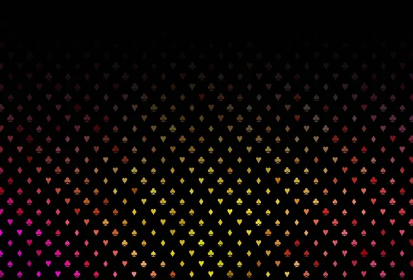 Dark Pink Yellow Vector Pattern Symbol Cards Blurred Decorative Design — Image vectorielle
