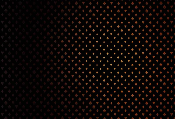 Texture Vectorielle Orange Foncé Avec Cartes Jouer Croquis Abstrait Scintillant — Image vectorielle