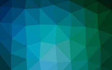 Koyu Mavi, Yeşil vektör parlayan üçgen arka plan.