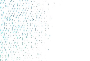 Açık mavi, yeşil vektör arkaplanı ve cinsiyet işaretleri. Soyut tarzda, cinsiyet şekilleriyle basit bir gradyan tasarımı. Randevu siteleri için temel tasarım.