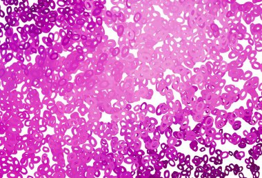 Çember şekilli açık mor vektör düzeni. Parlak renkli soyut çemberlerin olduğu bir resim. Marka kitabınız için şablon.