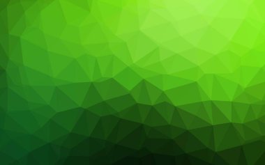 Açık yeşil vektör üçgen şeklinde parlıyor.