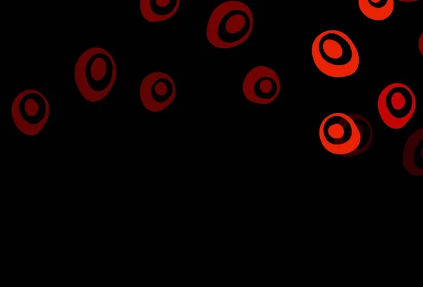 Темно Помаранчевий Векторний Візерунок Сферами Красива Кольорова Ілюстрація Розмитими Колами — стоковий вектор