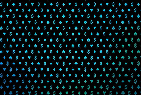 Azul Escuro Layout Vetorial Verde Com Elementos Cartões Projeto Decorativo — Vetor de Stock