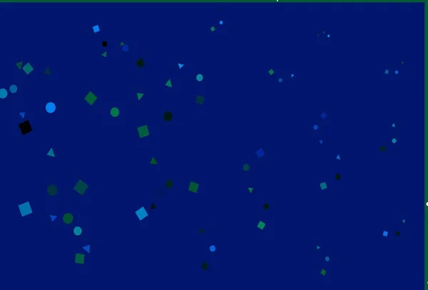 Ljusblå Grön Vektor Mall Med Kristaller Cirklar Rutor Cirklar Linjer — Stock vektor