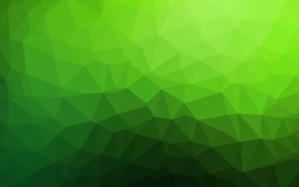 Hellgrüner Vektor Mit Leuchtendem Dreieckigen Muster — Stockvektor