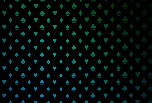 Azul Oscuro Cubierta Vector Verde Con Símbolos Apuesta Gradiente Colorido — Vector de stock