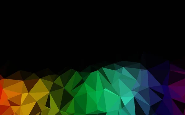 Темный Многоцветный Вектор Рейнбоу Низким Расположением Полюсов — стоковый вектор