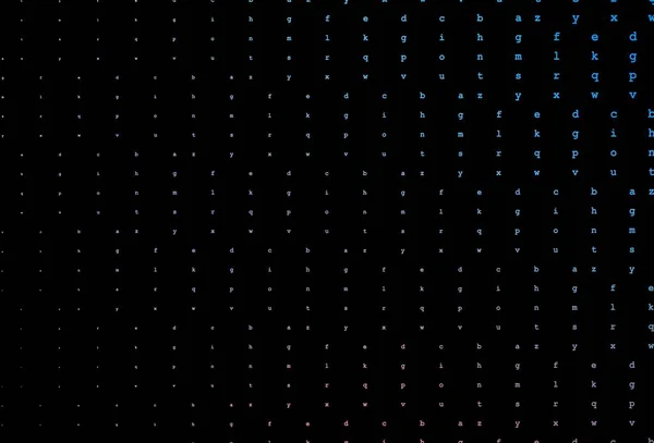 Темно Синій Червоний Векторний Візерунок Символами Abc Абстрактна Ілюстрація Кольоровим — стоковий вектор
