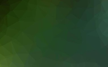 Açık yeşil vektör soyut mozaik arkaplan. Origami stilinde, gradyanı olan renkli çizimler. Web siteniz için çokgen tasarım.