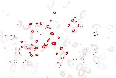 Dairesel şekilli açık kırmızı vektör düzeni. Soyut arka planda bulanık kabarcıklar ve renkli gradyan. Suyun deseni, yağmur damlaları.