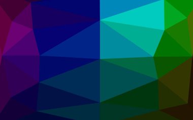 Koyu Çokrenkli, Gökkuşağı vektörü soyut çokgen örtüsü. Soyut ve gradyan renkte renkli çizimler. Tasarımınız için yeni doku.