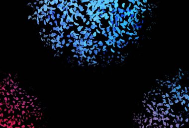 Koyu mavi, kaotik şekilli kırmızı vektör deseni. Rastgele şekillerle soyut tarzda dekoratif tasarım. İşiniz için en iyi akıllı tasarım.