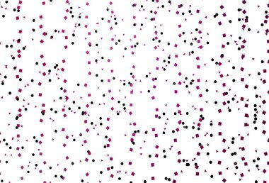 Çokgen biçiminde dairesel açık mor vektör deseni. Küreler, kareler ve çizgilerle soyut çizimler. İş ilanınız için akıllı tasarım.