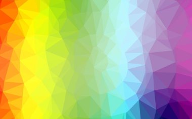 Açık Çokrenkli, Gökkuşağı vektörü soyut çokgen örtüsü. Belirsiz bir tarzda tamamen yeni bir renk çizimi. Web siteniz için çokgen tasarım.