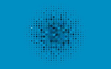 Kabarcıklı açık mavi vektör arkaplanı. Doğa tarzında renkli baloncuklu soyut illüstrasyon. Reklamlar, broşürler için desen.