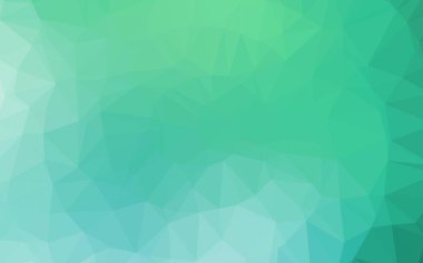 Açık yeşil vektör çokgen çizimi. Gradyanı olan modern geometrik soyut çizim. Cep telefonu geçmişi için şablon.