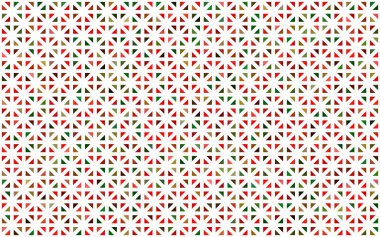 Açık yeşil, kırmızı vektör kapağı çokgen biçiminde. Renkli üçgenli modern soyut illüstrasyon. İniş sayfası için modern şablon.