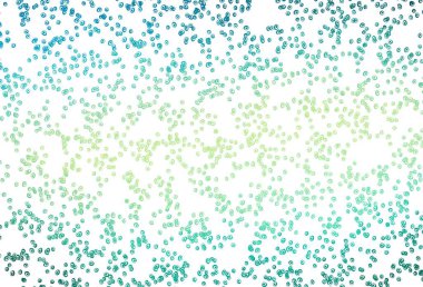 Açık yeşil, küreli sarı vektör deseni. Bulanık dekoratif tasarım baloncuklu soyut tarzda. İş reklamları için tasarım.