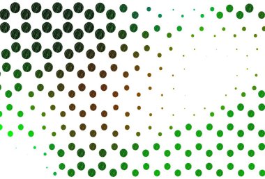 Açık yeşil, diskli sarı vektör dokusu. Bulanık yağmur damlaları olan soyut bir çizim. İş reklamları için tasarım.