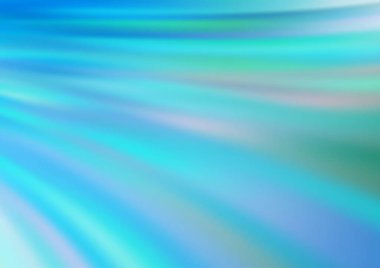 Açık mavi, eğri çizgileri olan yeşil vektör arkaplanı. Bulanık geometrik örnek ve eğimli kabarcıklar. Web siteniz için mermer tasarımı.