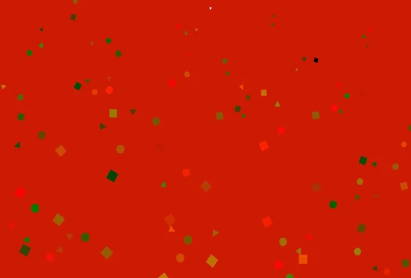 Светло Зеленый Красный Векторный Обратный Ход Линиями Кругами Ромбами Декоративный — стоковый вектор