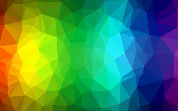 Multicolore Luce Modello Mosaico Triangolo Vettore Arcobaleno Una Vaga Illustrazione — Vettoriale Stock