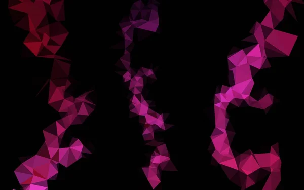 Tmavě Růžový Vektor Rozmazané Trojúhelníkové Textury Vzorek Mnohoúhelníkovými Tvary Šablona — Stockový vektor