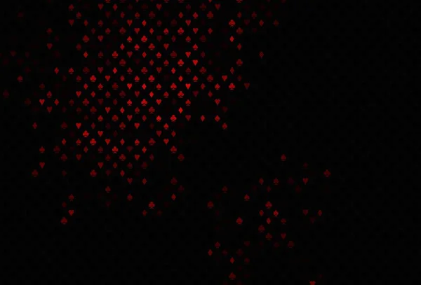 Modèle Vectoriel Rouge Foncé Avec Symbole Cartes Croquis Abstrait Scintillant — Image vectorielle
