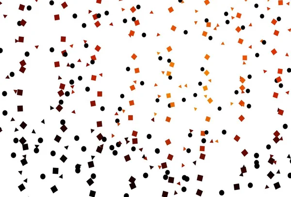 Fond Vectoriel Orange Clair Avec Triangles Cercles Cubes Illustration Avec — Image vectorielle